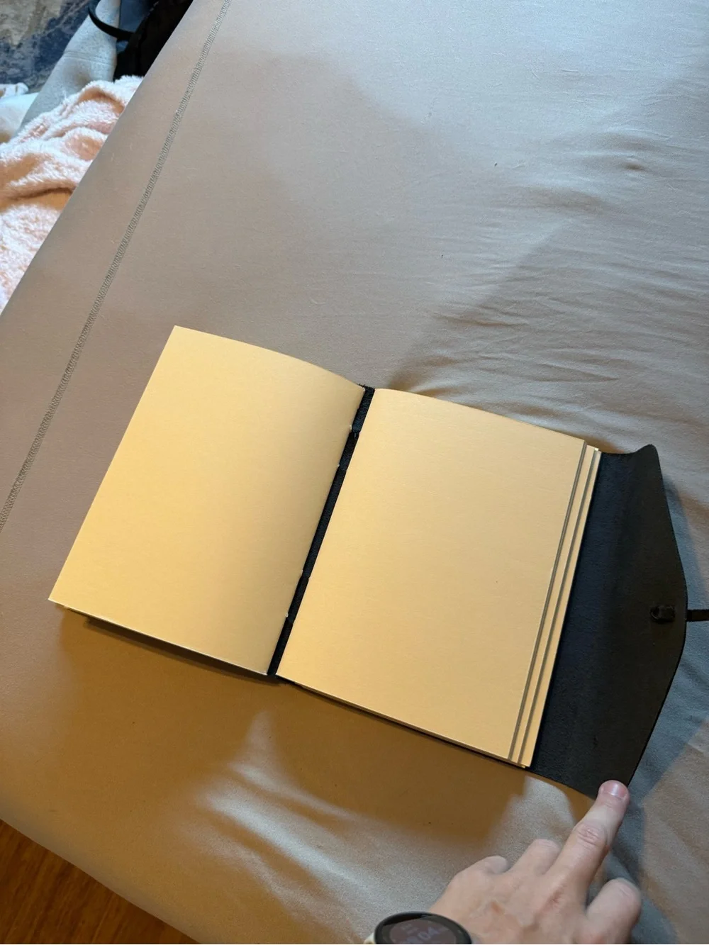 Black Leather Wrap Journal Cover - Unbranded
